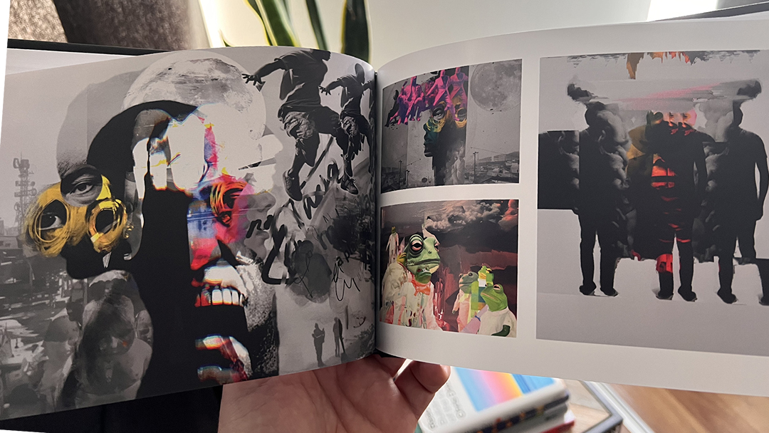 Layered texture study - digital artwork composition